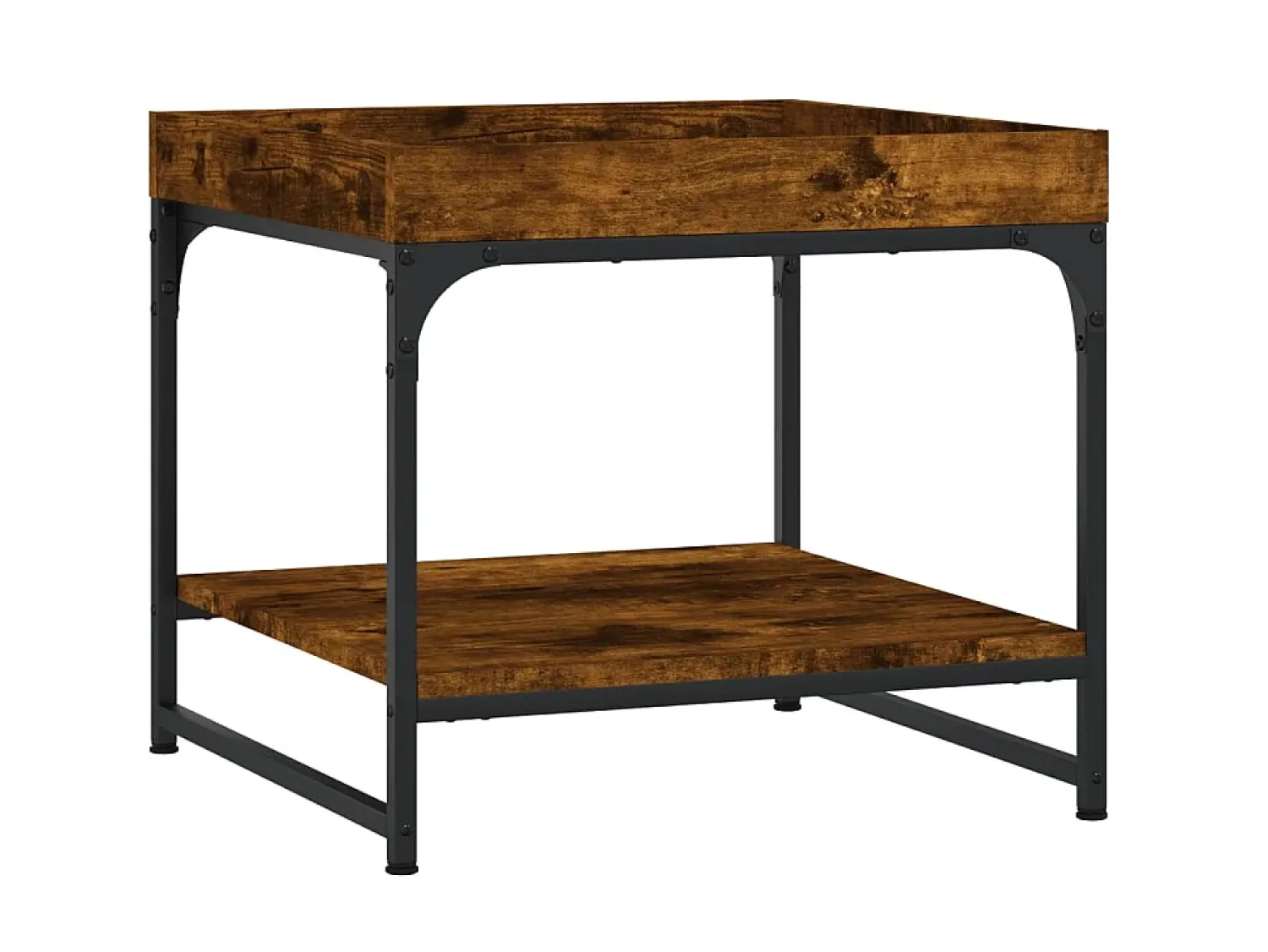 Mesa de centro 49,5x49,5x45cm derivados madeira carvalho fumado PT194523 Castanho
