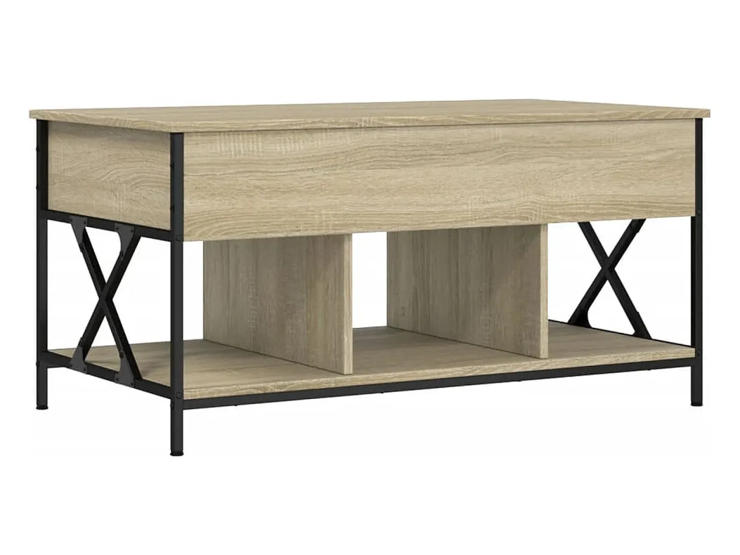 Mesa de centro 100x55x50cm deriv. madeira/metal carvalho sonoma PT818302^ Mesa De Centro