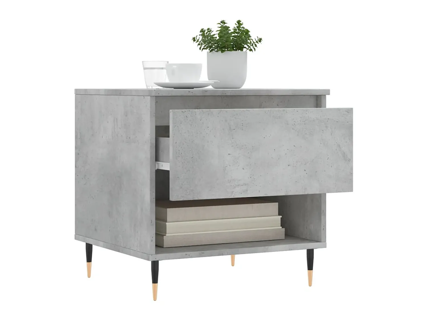 Mesa de centro 50x46x50cm derivados de madeira -cimento PT888248^ Mesa De Centro