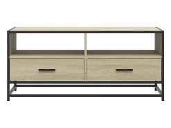 Mesa De Centro|vidaxl Mesa de centro 100x50x45cm deriv. madeira/metal carvalho sonoma Natural claro