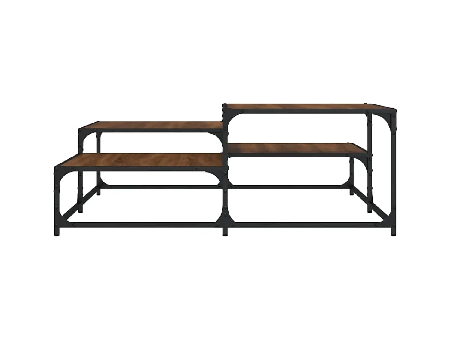 Mesa de centro 107x107x40cm derivados madeira carvalho PT108692^ Mesa De Centro