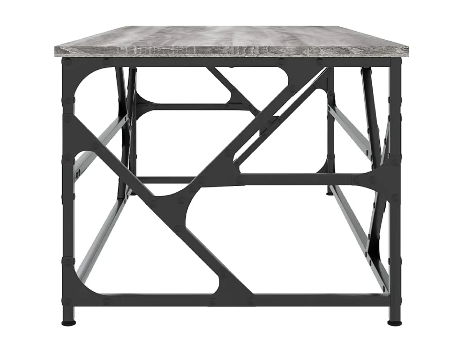 Mesa De Centro| Mesa de centro 100x50x40cm derivados de madeira sonoma PT102094 Cinzento