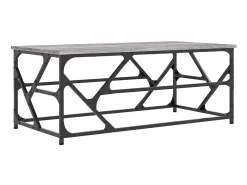 Mesa De Centro| Mesa de centro 100x50x40cm derivados de madeira sonoma PT102094 Cinzento