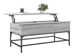 Mesa De Centro| Mesa de centro 100x50x45cm derivados madeira/metal cinza sonoma PT627898 Cinzento