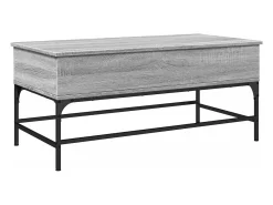Mesa De Centro| Mesa de centro 100x50x45cm derivados madeira/metal cinza sonoma PT627898 Cinzento