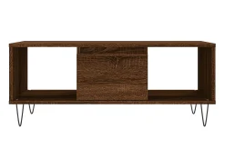 Mesa De Centro| Mesa de centro 90x50x36,5cm derivados madeira carvalho PT482364 Castanho