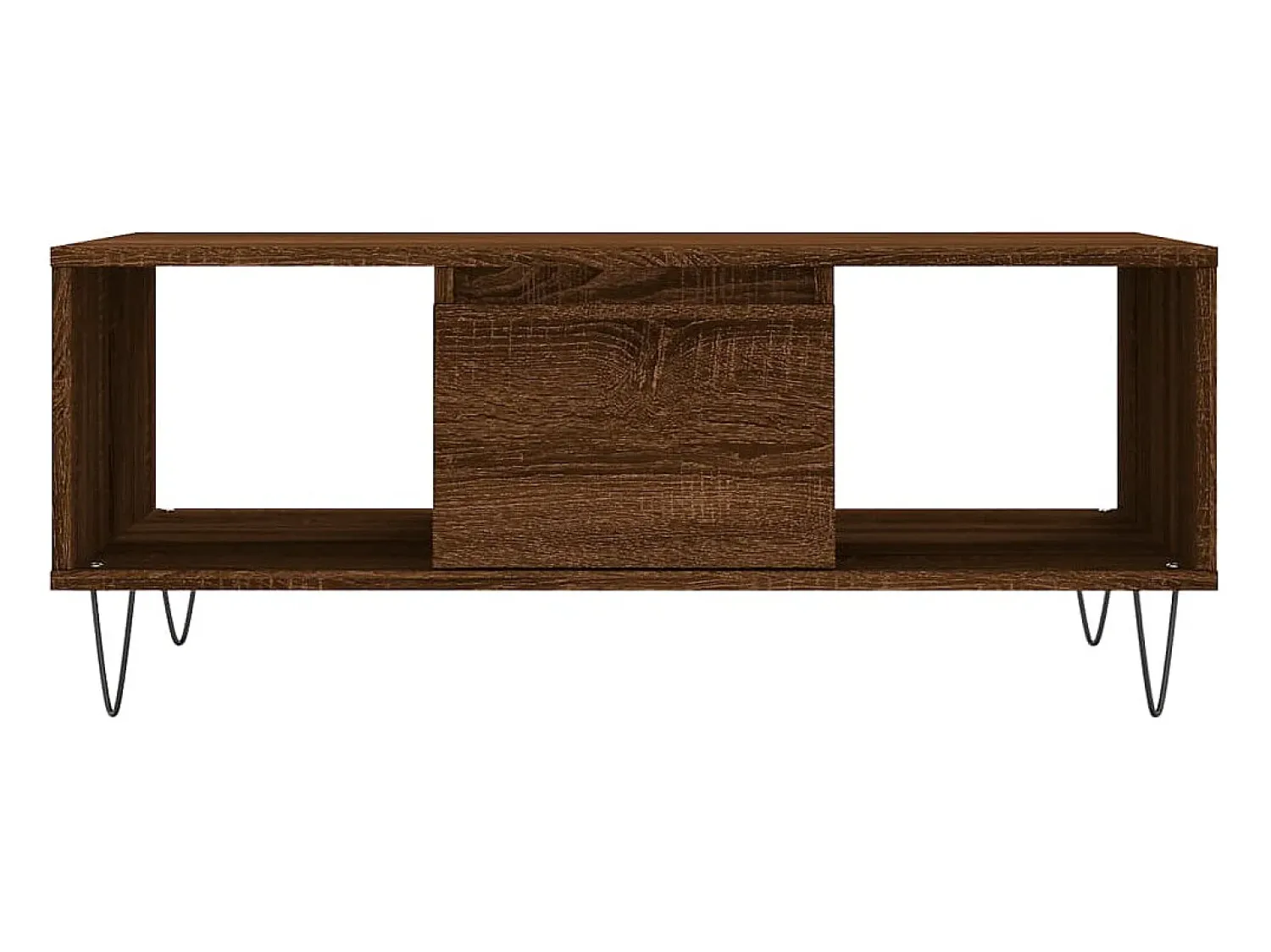 Mesa De Centro| Mesa de centro 90x50x36,5cm derivados madeira carvalho PT482364 Castanho