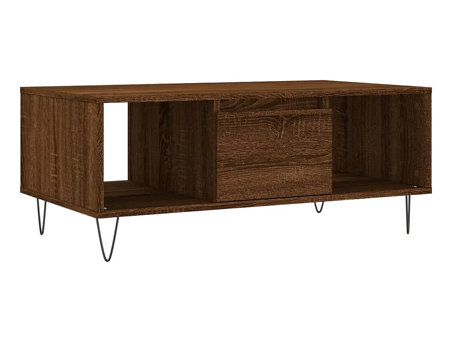 Mesa De Centro| Mesa de centro 90x50x36,5cm derivados madeira carvalho PT482364 Castanho