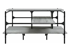 Mesa De Centro| Mesa de centro 100x100x48,5cm derivados de madeira cinza sonoma PT830436 Cinzento
