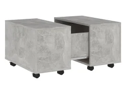 Mesa de centro 60x60x38cm derivados de madeira cimento PT618062^ Mesa De Centro