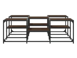 Mesa De Centro* Mesa de centro 121x121x40cm derivados madeira carvalho PT145527 Castanho