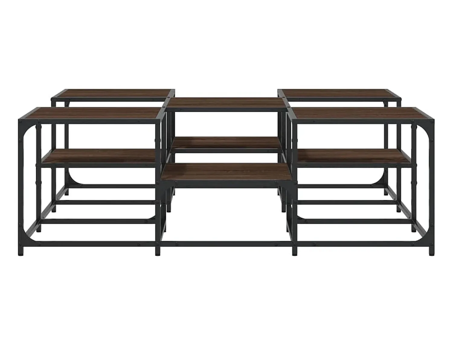 Mesa De Centro* Mesa de centro 121x121x40cm derivados madeira carvalho PT145527 Castanho