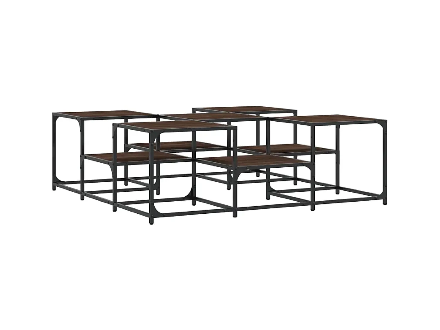 Mesa De Centro* Mesa de centro 121x121x40cm derivados madeira carvalho PT145527 Castanho