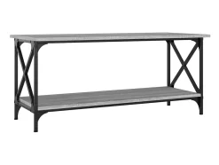 Mesa De Centro* Mesa de centro 100x45x45cm derivados madeira/ferro cinza sonoma PT766025 Cinzento