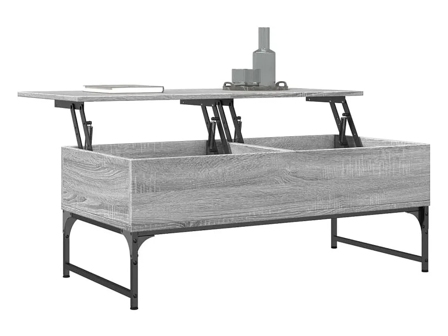 Mesa de centro 100x50x40cm deriv. madeira/metal sonoma PT111878^ Mesa De Centro