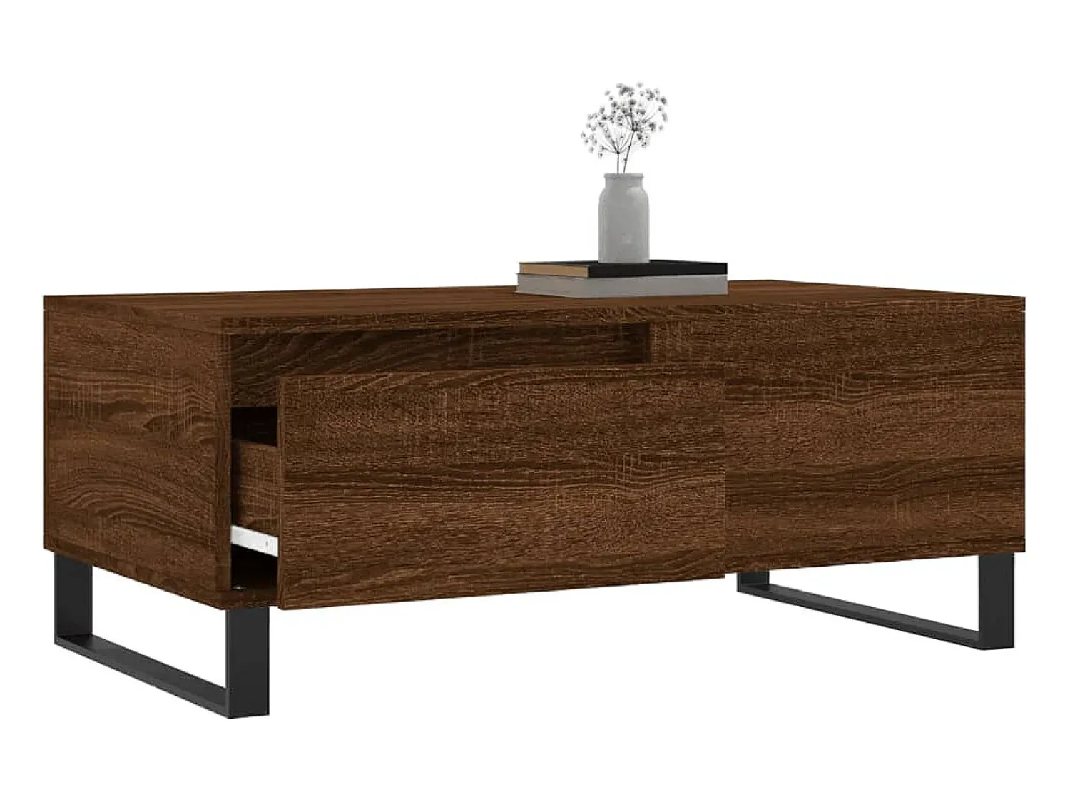 Best Mesa de centro 90x50x36,5cm derivados madeira carvalho PT638576 Castanho