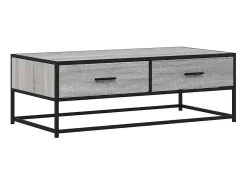 vidaxl Mesa de centro 100x50x35cm deriv. madeira/metal sonoma^ Mesa De Centro