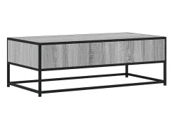 vidaxl Mesa de centro 100x50x35cm deriv. madeira/metal sonoma^ Mesa De Centro