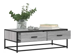 vidaxl Mesa de centro 100x50x35cm deriv. madeira/metal sonoma^ Mesa De Centro