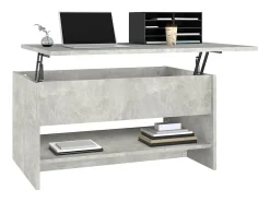 Online vidaxl Mesa de centro 80x50x40cm derivados de madeira cimento Cinzento