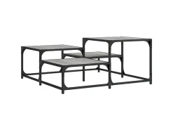 Mesa De Centro* Mesa de centro 87,5x87,5x40cm derivados de madeira cinza sonoma PT668101 Cinzento