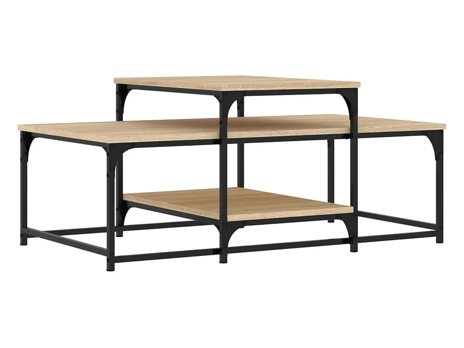 Discount vidaxl Mesa de centro 102x60x45cm derivados de madeira carvalho sonoma Natural claro