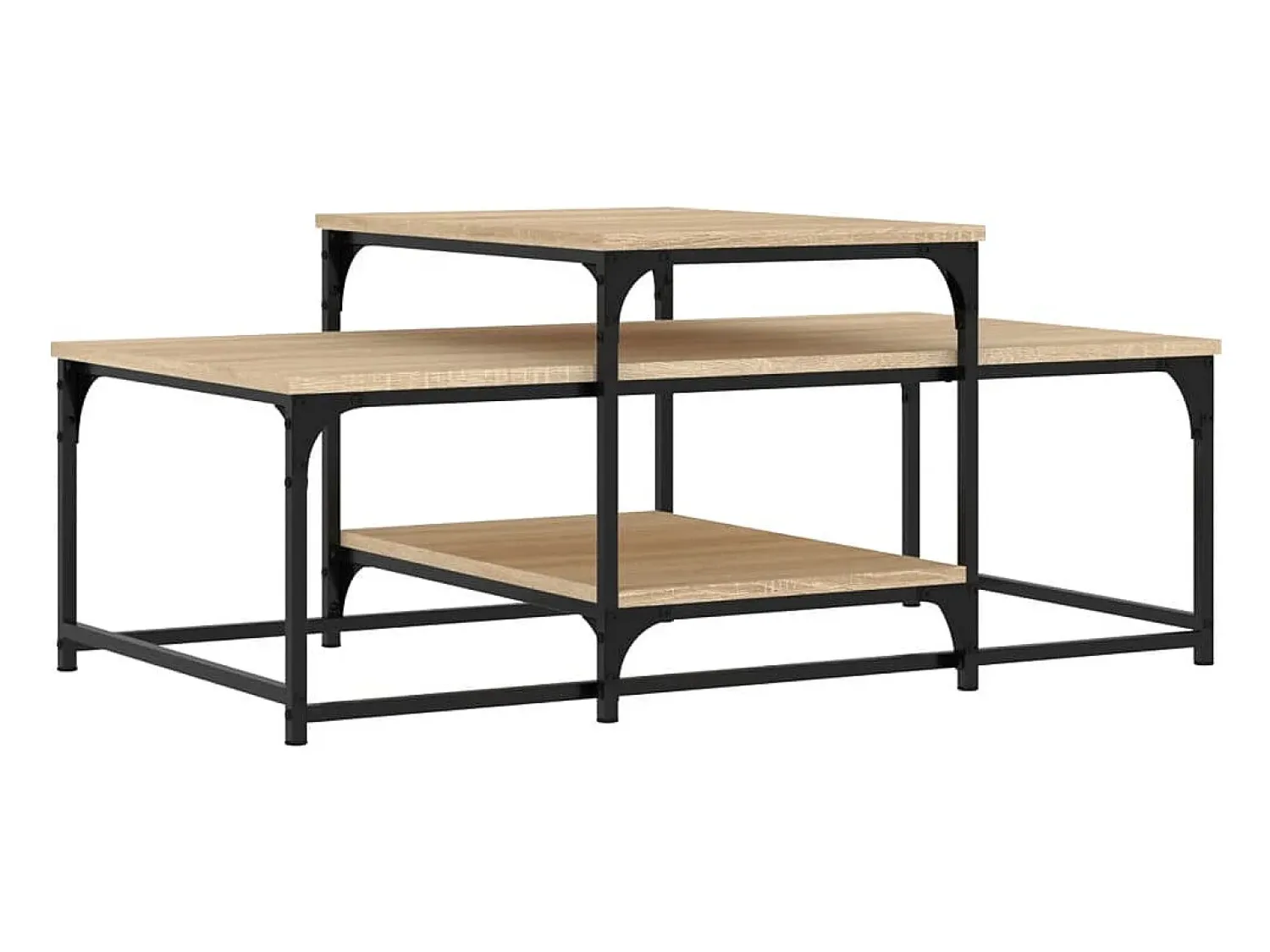 Discount vidaxl Mesa de centro 102x60x45cm derivados de madeira carvalho sonoma Natural claro