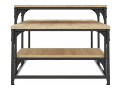 Discount vidaxl Mesa de centro 102x60x45cm derivados de madeira carvalho sonoma Natural claro