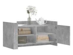 Mesa De Centro| Mesa de centro 100x50x50cm derivados de madeira cinza cimento PT808146 Cinzento