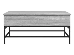 Mesa De Centro|vidaxl Mesa de centro 100x50x45cm derivados madeira/metal cinza sonoma Cinzento