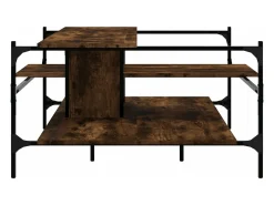 Mesa De Centro*vidaxl Mesa de centro 100x100x48,5cm derivados madeira carvalho fumado Natural claro