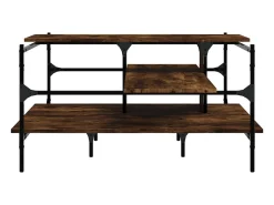 Mesa De Centro*vidaxl Mesa de centro 100x100x48,5cm derivados madeira carvalho fumado Natural claro