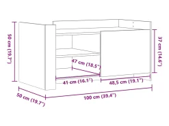 Mesa De Centro|vidaxl Mesa de centro 100x50x50cm derivados de madeira carvalho fumado Natural claro