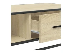 Mesa De Centro|vidaxl Mesa de centro 100x57x35cm deriv. madeira/metal carvalho sonoma Natural claro