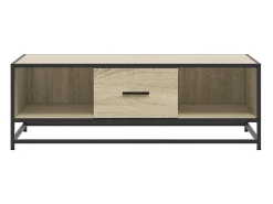 Mesa De Centro|vidaxl Mesa de centro 100x57x35cm deriv. madeira/metal carvalho sonoma Natural claro