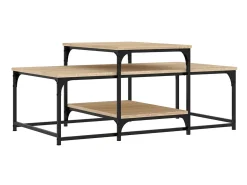 Mesa de centro 102x60x45cm derivados de madeira carvalho sonoma PT456549^ Mesa De Centro
