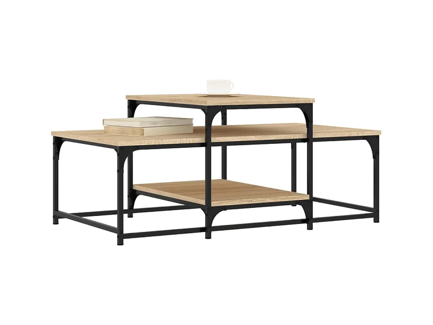 Mesa de centro 102x60x45cm derivados de madeira carvalho sonoma PT456549^ Mesa De Centro