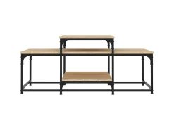 Mesa de centro 102x60x45cm derivados de madeira carvalho sonoma PT456549^ Mesa De Centro