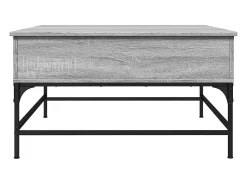 Mesa De Centro*vidaxl Mesa de centro 80x80x45cm deriv. madeira/metal sonoma Cinzento