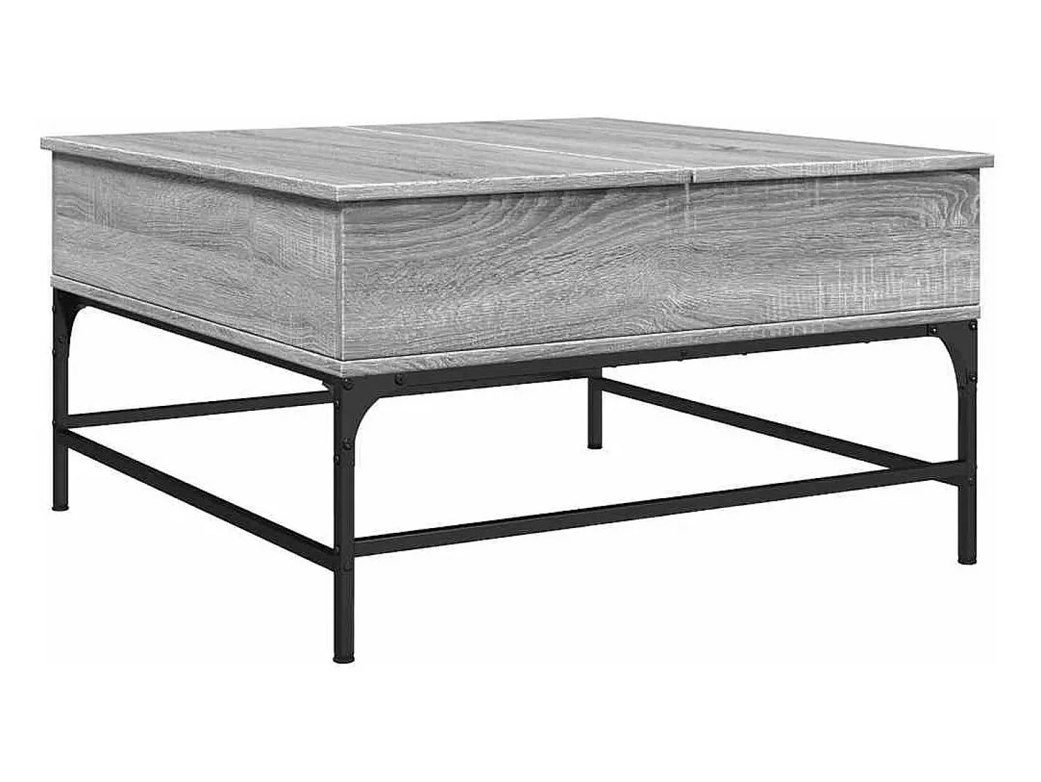 Mesa De Centro*vidaxl Mesa de centro 80x80x45cm deriv. madeira/metal sonoma Cinzento