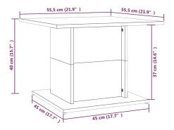 Mesa De Centro*vidaxl Mesa de centro 55,5x55,5x40cm derivados madeira carvalho fumado Natural claro