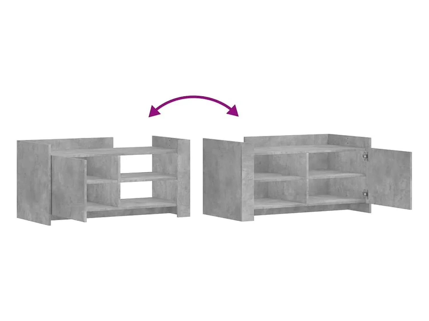 Mesa De Centro|vidaxl Mesa de centro 100x50x50cm derivados de madeira cinza cimento Cinzento