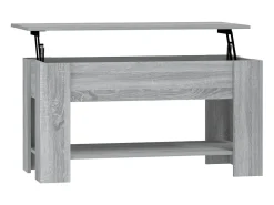 Mesa De Centro| Mesa de centro 101x49x52cm derivados de madeira sonoma PT204865 Cinzento