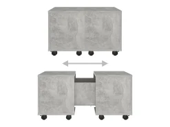 Mesa De Centro|vidaxl Mesa de centro 60x60x38cm derivados de madeira cimento Cinzento