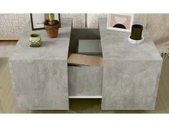 Mesa De Centro|vidaxl Mesa de centro 60x60x38cm derivados de madeira cimento Cinzento
