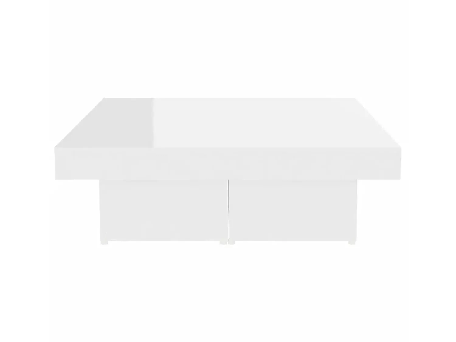 Mesa De Centro| Mesa de centro 90x90x28cm derivados de madeira brilhante PT172854 Branco