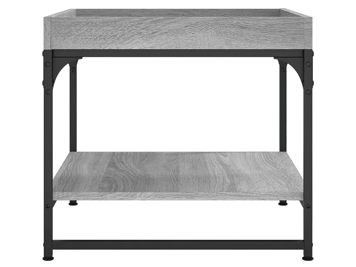 New Mesa de centro 49,5x49,5x45cm derivados de madeira cinza sonoma PT208479 Cinzento