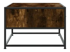 Mesa De Centro*vidaxl Mesa de centro 100x50x35cm deriv. madeira/metal carvalho fumado Natural claro