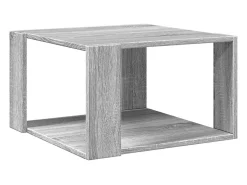 Outlet Mesa de centro 51,5x51,5x30cm derivados de madeira cinza sonoma PT373808 Cinzento claro