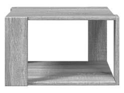 Outlet Mesa de centro 51,5x51,5x30cm derivados de madeira cinza sonoma PT373808 Cinzento claro